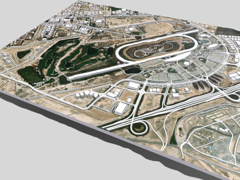 Meydan racecourse Dubai UAE 3D Model