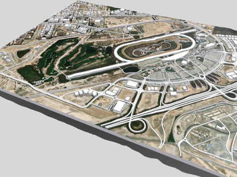 Meydan racecourse Dubai UAE 3D Model