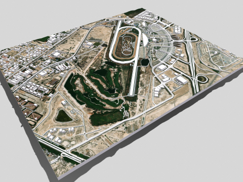 Meydan racecourse Dubai UAE 3D Model