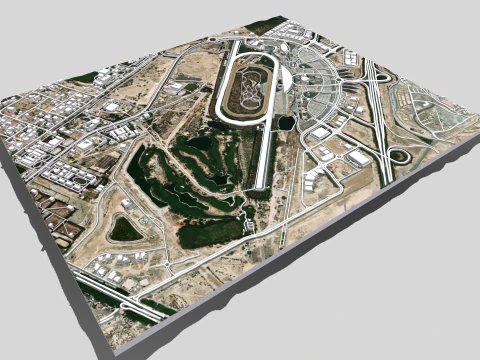 Meydan racecourse Dubai UAE 3D Model