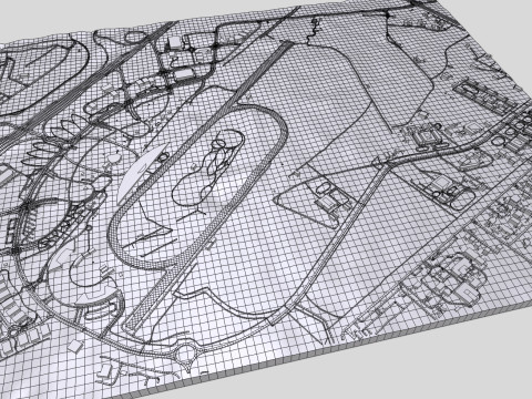 Meydan racecourse Dubai UAE 3D Model