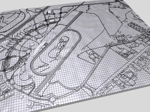 Meydan racecourse Dubai UAE 3D Model