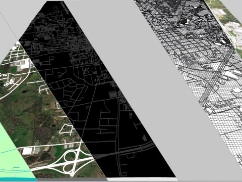 Cityscape Brenham Texas USA Modelo 3D