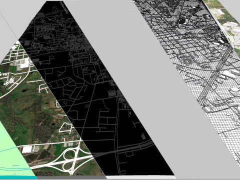 Cityscape Brenham Texas USA 3D Model