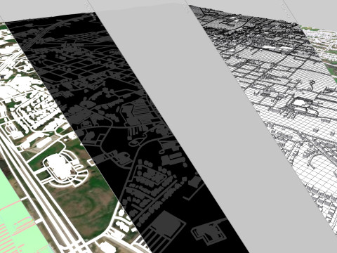 Cityscape Brenham Texas USA Modelo 3D