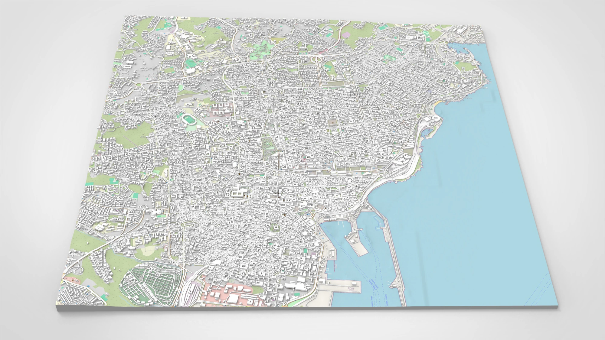 都市景観カターニア シチリア島イタリア 3Dモデル .c4d .max .obj .3ds .fbx .stl .blend