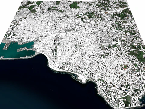 都市景観カターニア シチリア島イタリア 3Dモデル