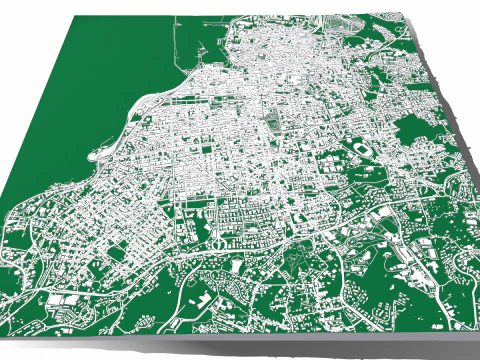 都市景観カターニア シチリア島イタリア 3Dモデル