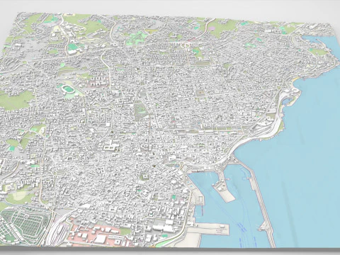 都市景観カターニア シチリア島イタリア 3Dモデル