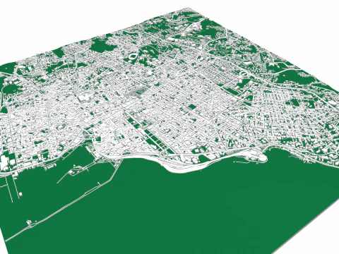 都市景観カターニア シチリア島イタリア 3Dモデル