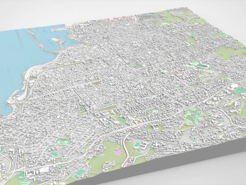 都市景観カターニア シチリア島イタリア 3Dモデル