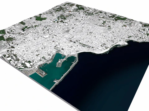 都市景観カターニア シチリア島イタリア 3Dモデル