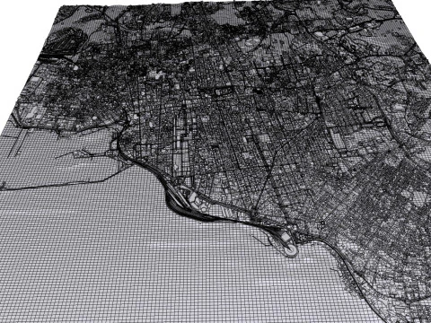 都市景観カターニア シチリア島イタリア 3Dモデル