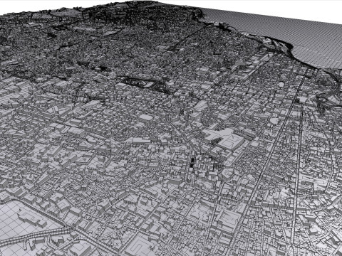 Cityscape Catania Sicily Italy 3Dモデル