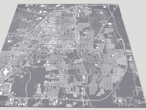 Cityscape Denton Texas USA 3Dモデル