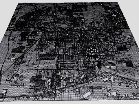 Cityscape Denton Texas USA 3Dモデル