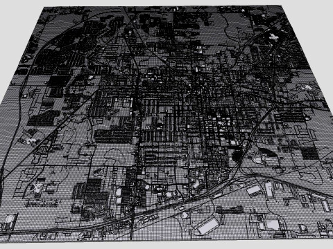 Cityscape Denton Texas USA 3D Model