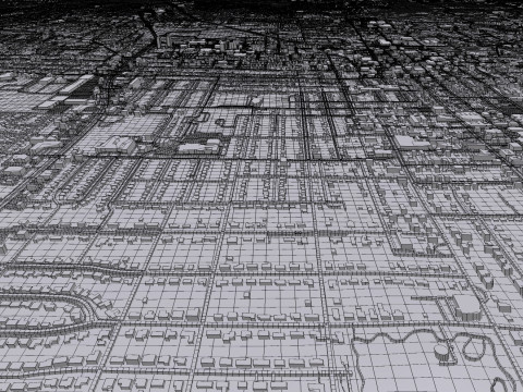 Cityscape Denton Texas USA 3Dモデル