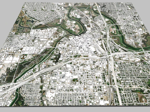 Cityscape Fort Worth Texas USA 3D Model