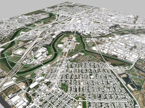 Cityscape Fort Worth Texas USA 3D Model
