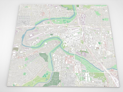 Cityscape Fort Worth Texas USA Model 3D