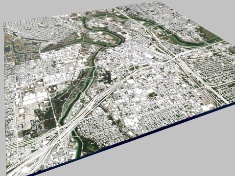 Cityscape Fort Worth Texas USA Model 3D