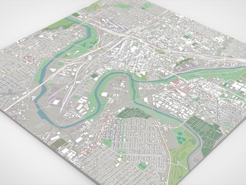 Cityscape Fort Worth Texas USA Model 3D