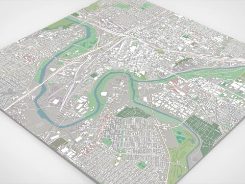 Cityscape Fort Worth Texas USA 3D Model