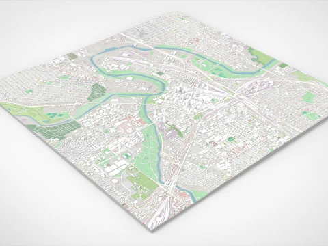 Cityscape Fort Worth Texas USA 3D Model