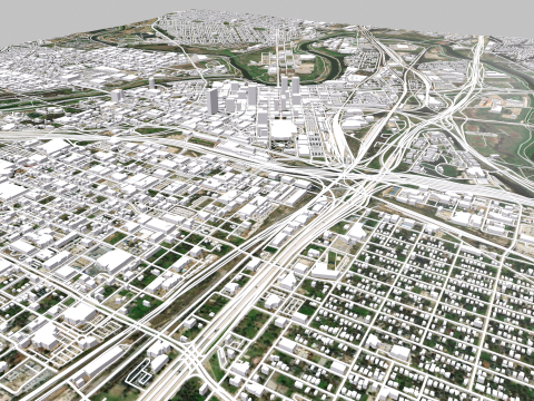 Cityscape Fort Worth Texas USA Model 3D