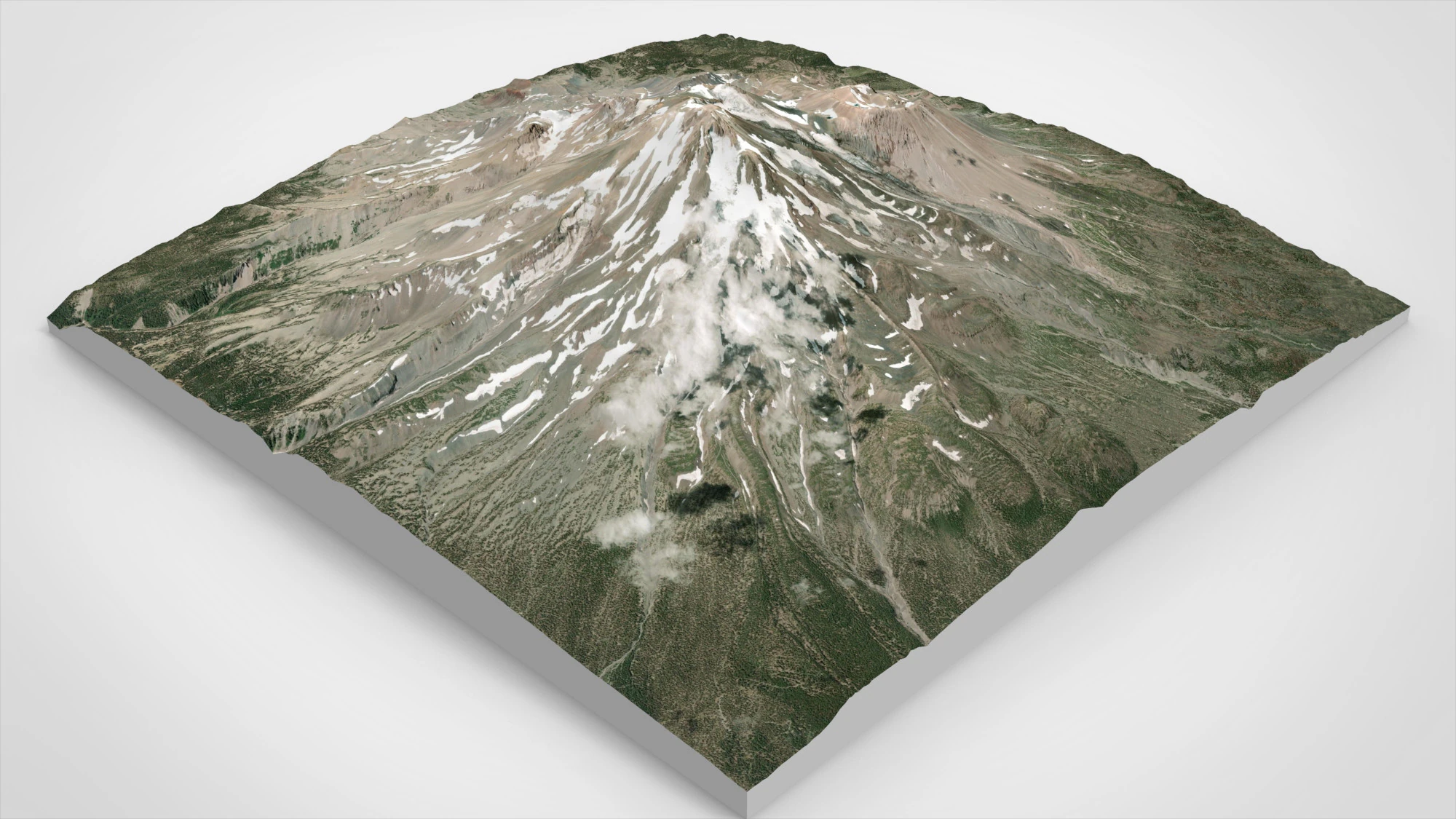 Mount Shasta California United States 3D Model .c4d .max .obj .3ds .fbx .stl .blend 