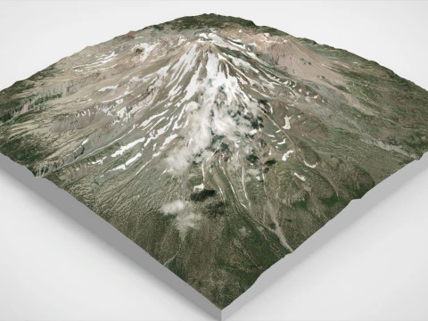 Monte Shasta California Stati Uniti Modello 3D