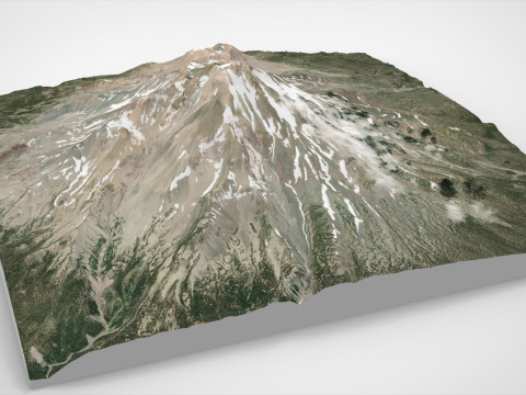 Mount Shasta California United States 3D Model