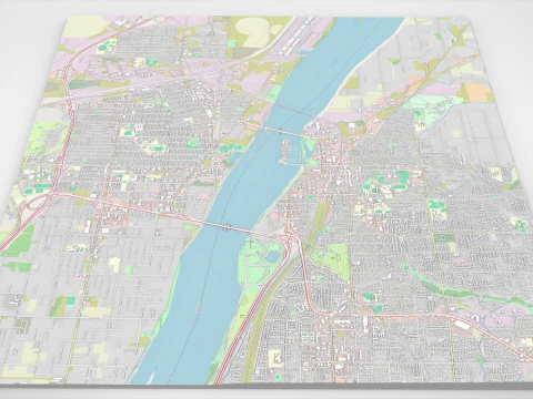 Cityscape Kennewick United States 3D Model