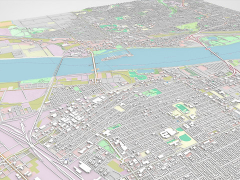 Cityscape Kennewick United States Modelo 3D