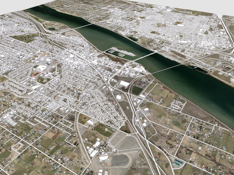 Cityscape Kennewick United States Modelo 3D