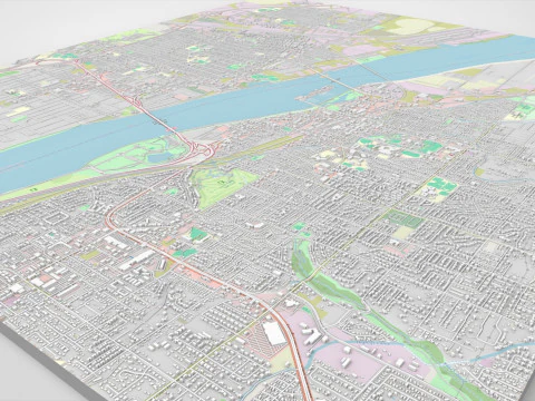 Cityscape Kennewick United States 3D Model