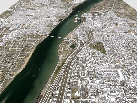 Cityscape Kennewick United States 3D Model