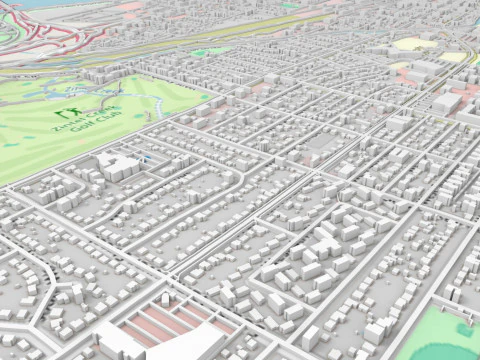 Cityscape Kennewick United States 3D Model