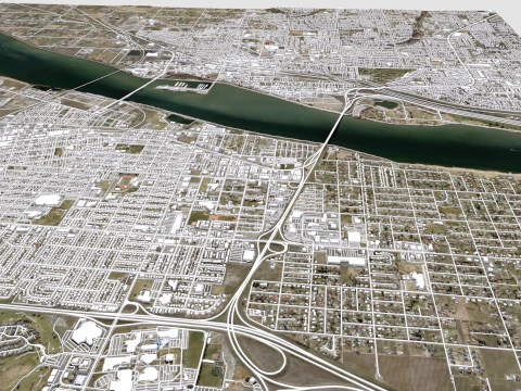 Cityscape Kennewick United States 3D Model