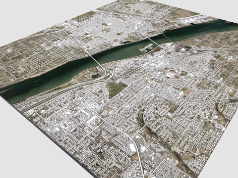 Cityscape Kennewick United States 3D Model