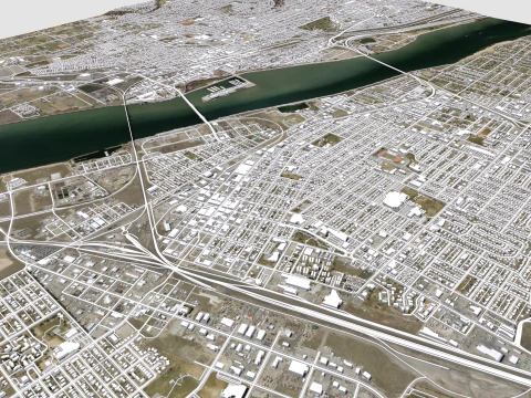 Cityscape Kennewick United States 3D Model