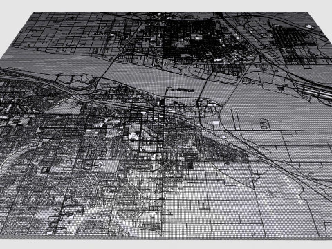 Cityscape Kennewick United States 3D Model