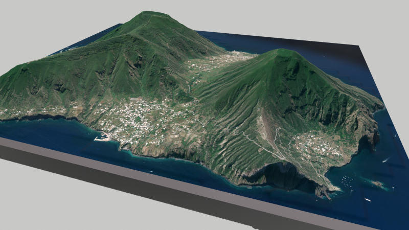 Island Salina Italy 3Dモデル .c4d .max .obj .3ds .fbx .stl .blend