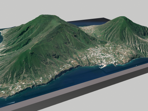 Island Salina Italy 3Dモデル