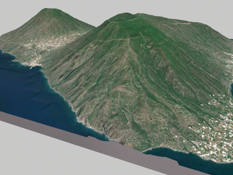 Island Salina Italy 3D Model