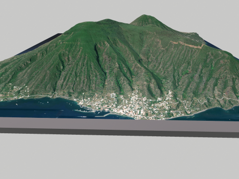 Island Salina Italy 3Dモデル