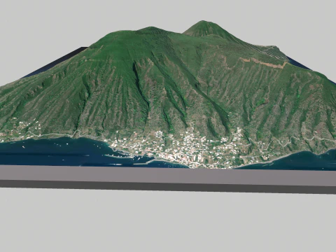 Island Salina Italy 3D Model