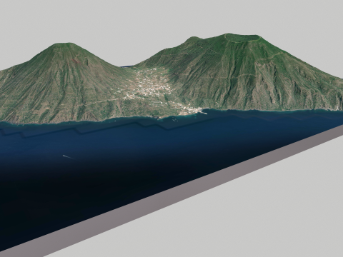 Island Salina Italy 3Dモデル