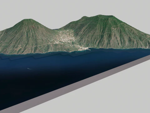 Island Salina Italy 3D Model